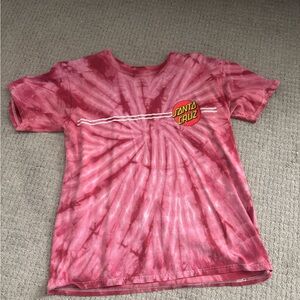 Santa Cruz Skateboards Kids T-Shirt - Red Tie-Dye